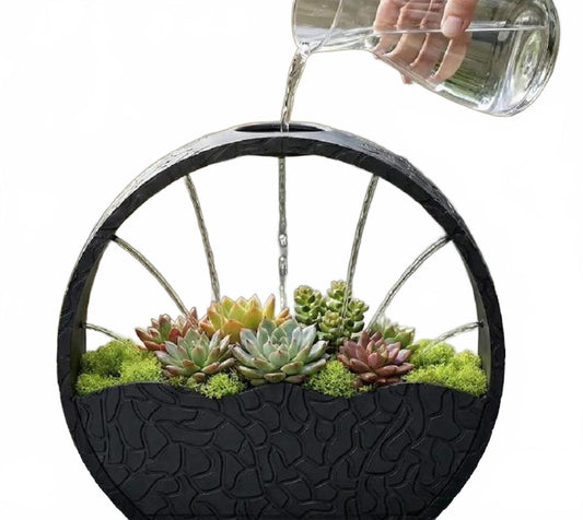 Circular Zen Style Planter 3D Printed